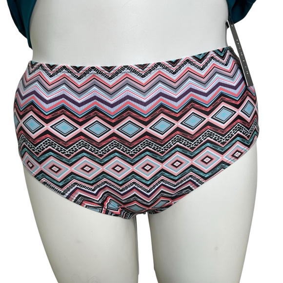 Tempt Me Strappy Blouson 2 Piece Tankini NWT Large - Picture 2 of 5